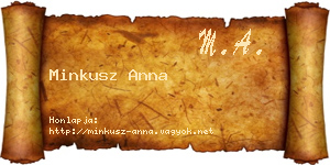 Minkusz Anna névjegykártya